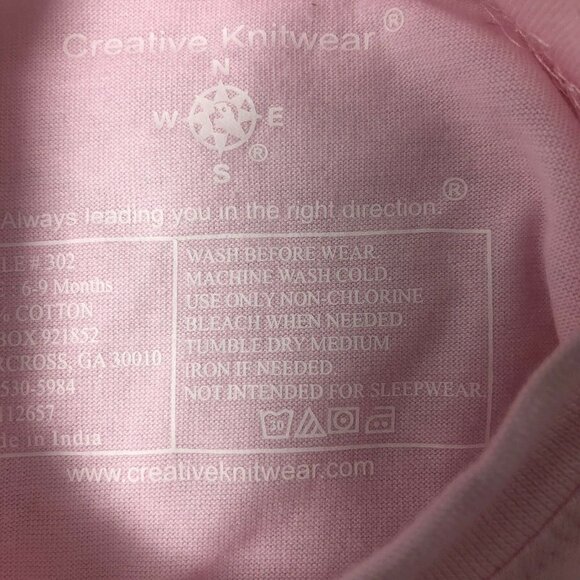 Texas Tech Pink Short Sleeve Tee T Shirt Baby Girl Size 6 - 9 Months New - Picture 7 of 8